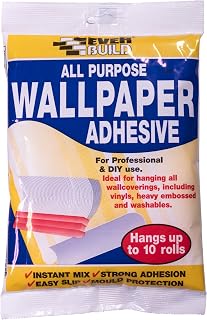 SIKA PASTE10 Everbuild All Purpose Wallpaper Paste Adhesive, Hangs Up To 10 Rolls, white