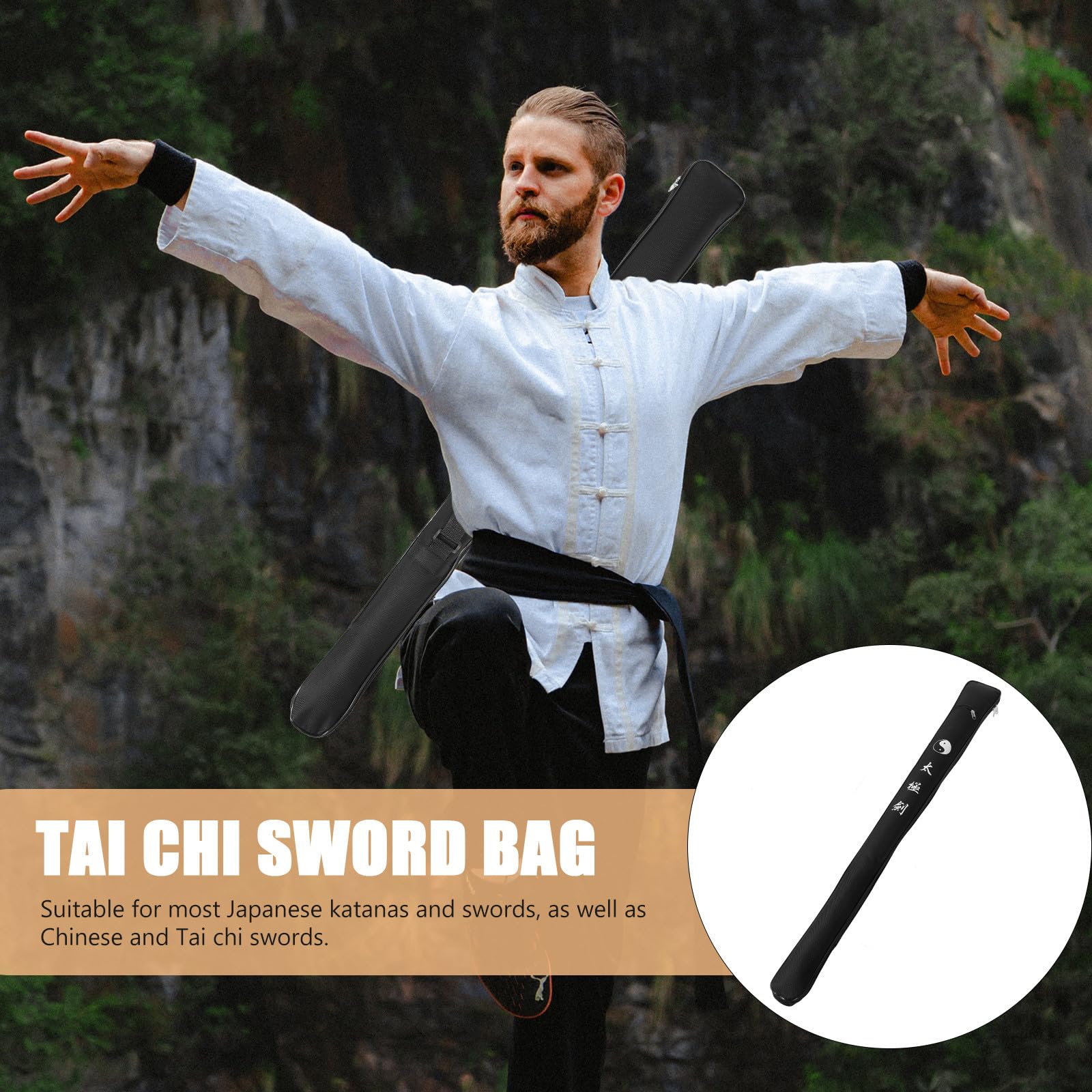 Schwerttasche Aus Verdicktem Oxford-Stoff Aufbewahrungstasche Für Schwerter Für Japanische Katanas Chinesische Und Tai-Schwerter Leicht Tragbar 41.34 in Für Kampfsport