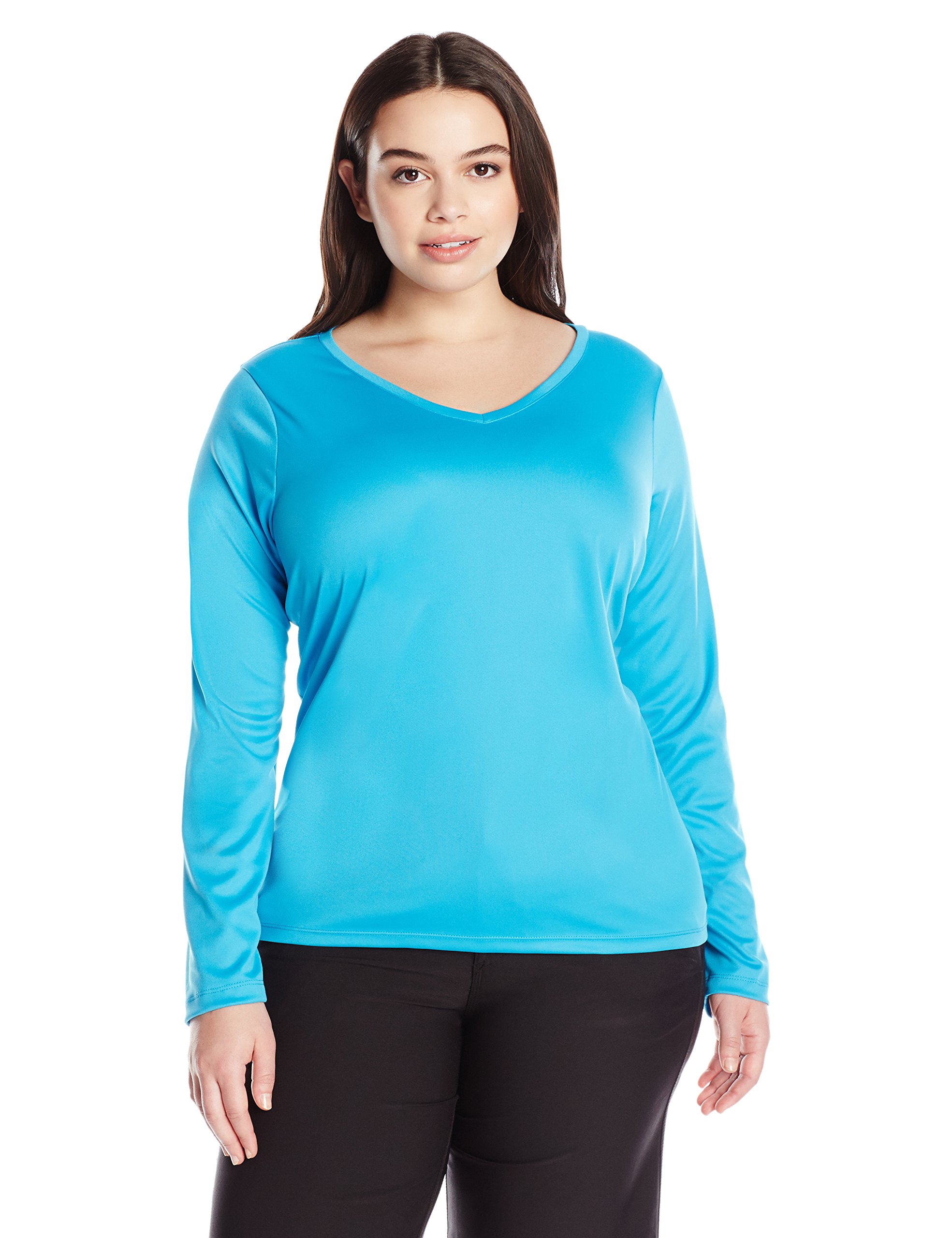 Women's PlusSize Solid UPF 50+ Long Sleeve Swim Shirt Rashguard Buy