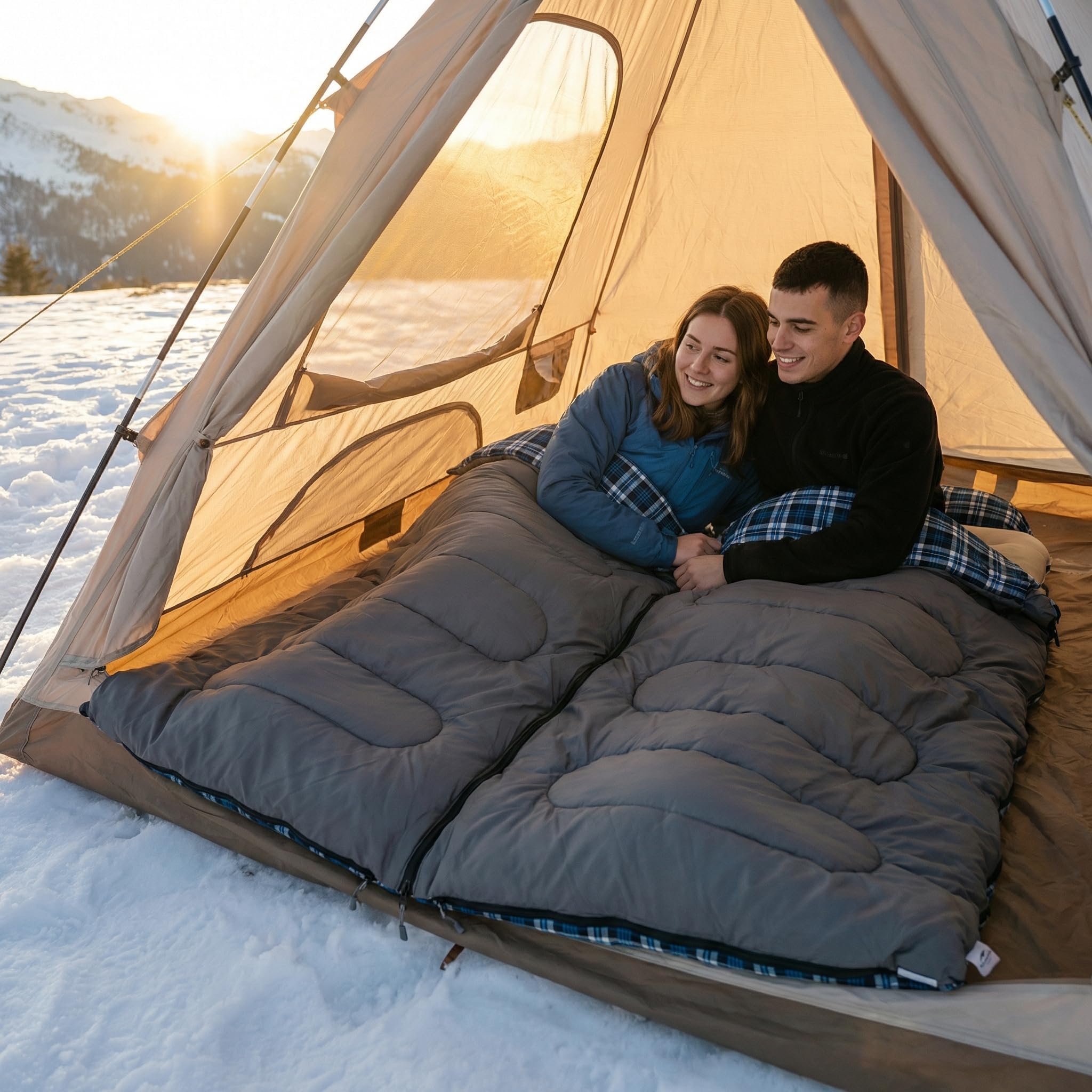 Naturehike Saco de dormir de 0 grados para adultos, saco de dormir de franela de algodón para clima frío e invierno, cálido para 4 estaciones para acampar y mochileros
