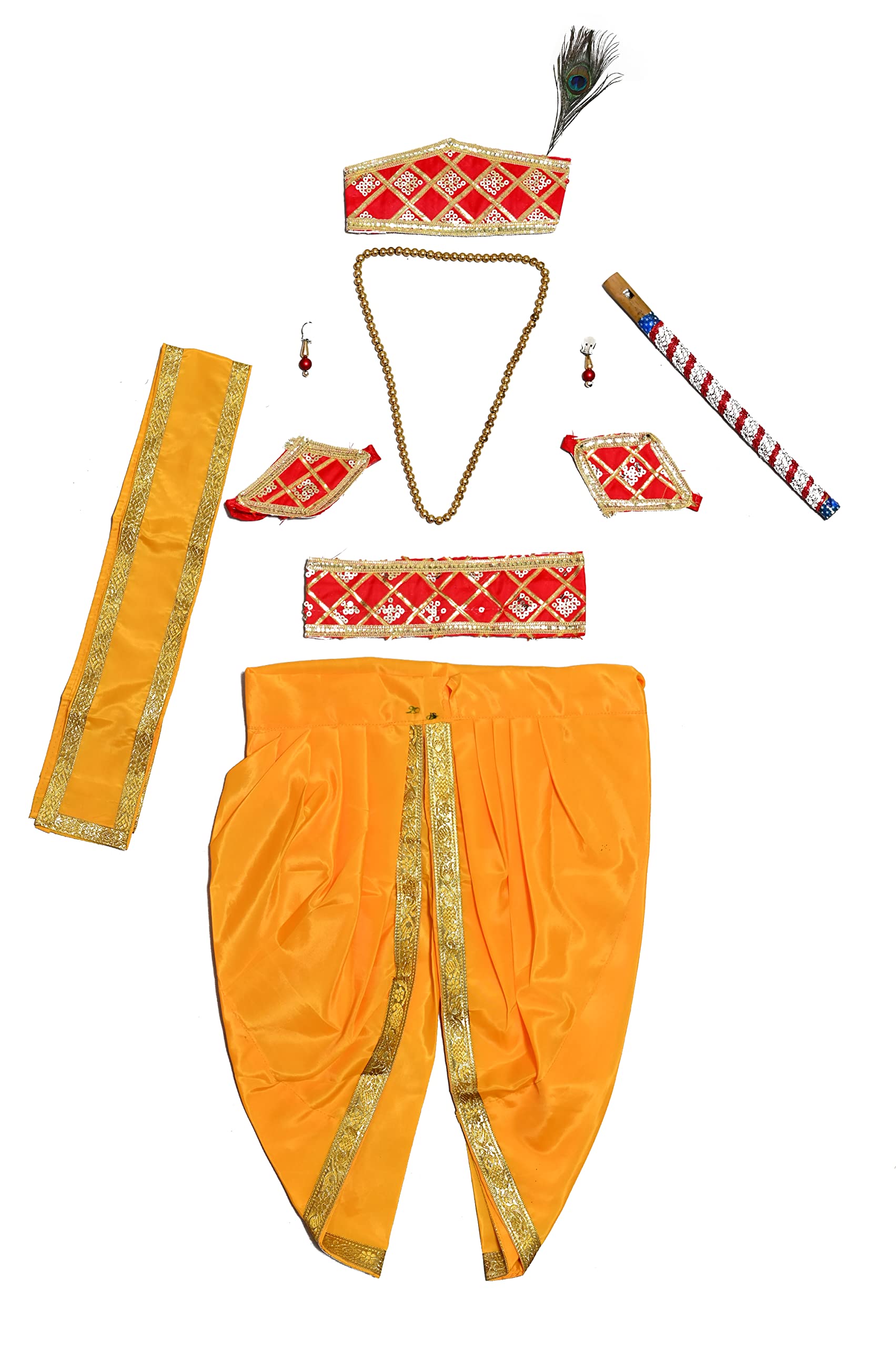 Buy Yellow & Red Krishna Dress for Baby Boy Little Krishna Ji Kanha
