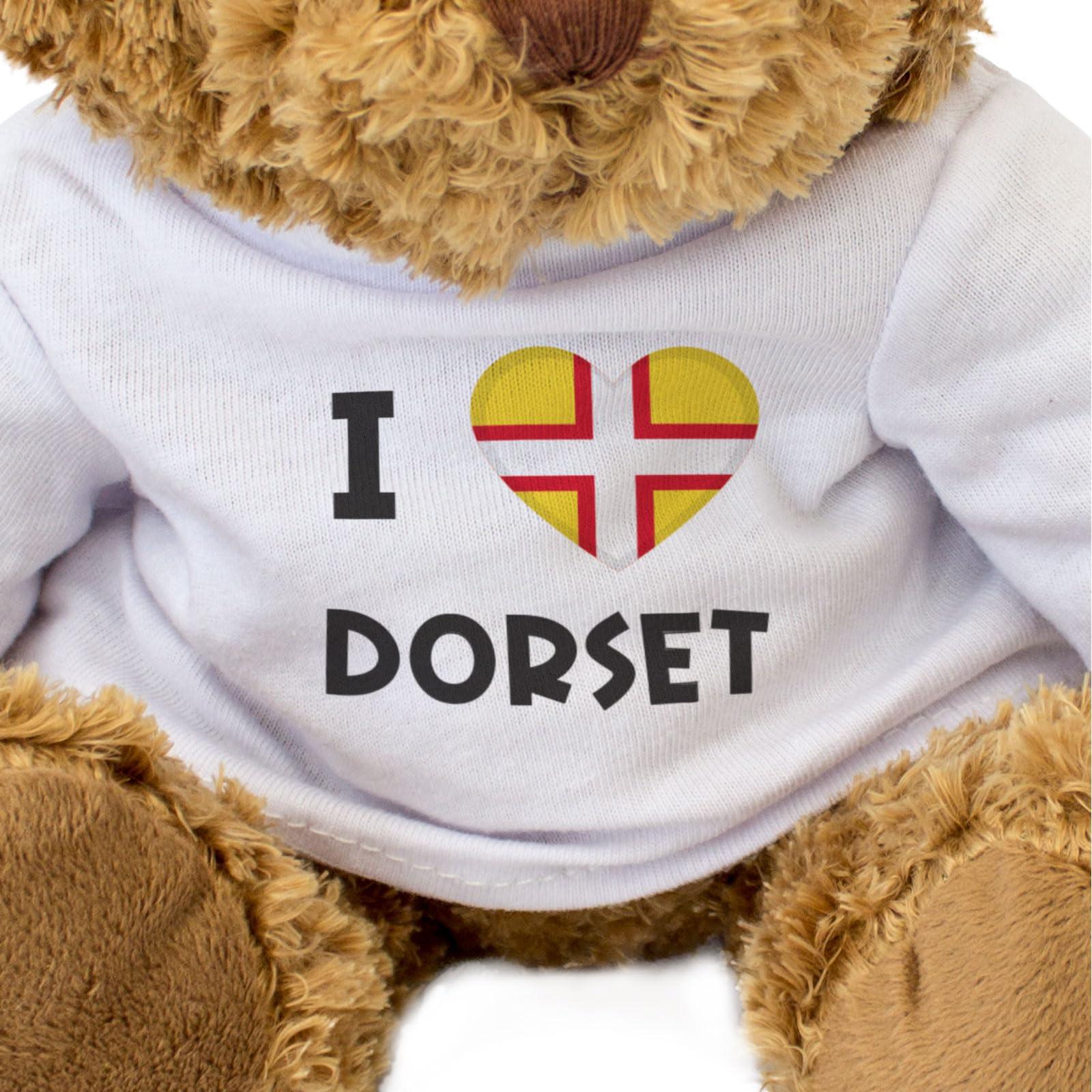 I LOVE DORSET FLAG - Teddy Bear - Cute Soft Cuddly Adorable - Gift Present, Brown - Image 3