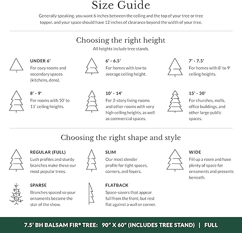 Miniatura 6 de Balsam Hill Árbol de Navidad artificial preiluminado de 75 pies abeto bálsamo BH con luces incandescentes transparentes que incluye soporte bolsa de