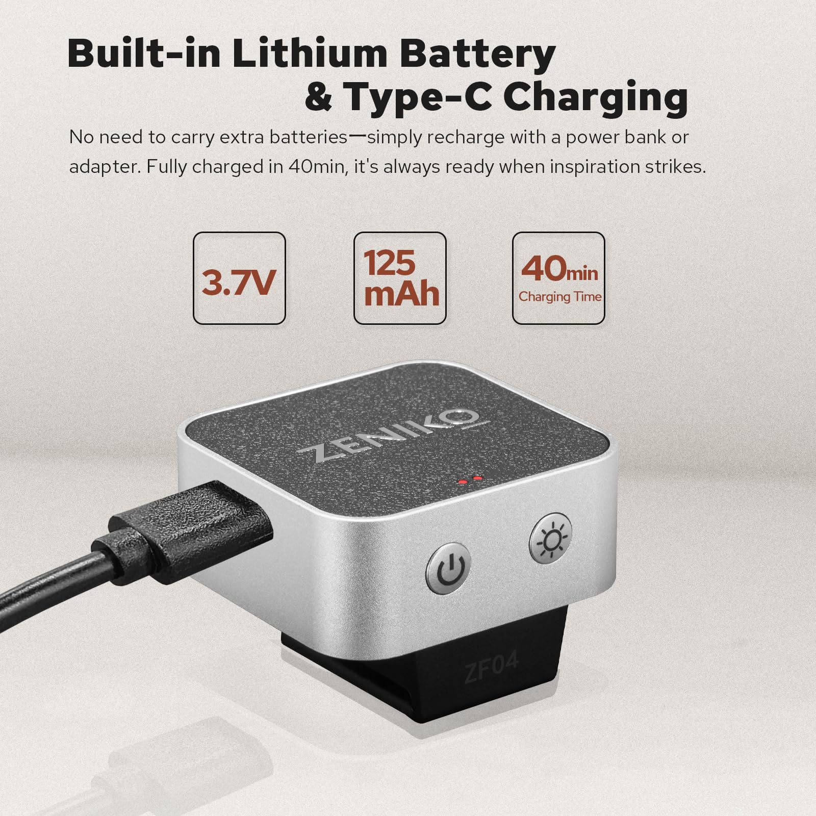 Amazon | Zeniko ZF04 軽量オンカメラフラッシュ、ミニフラッシュ