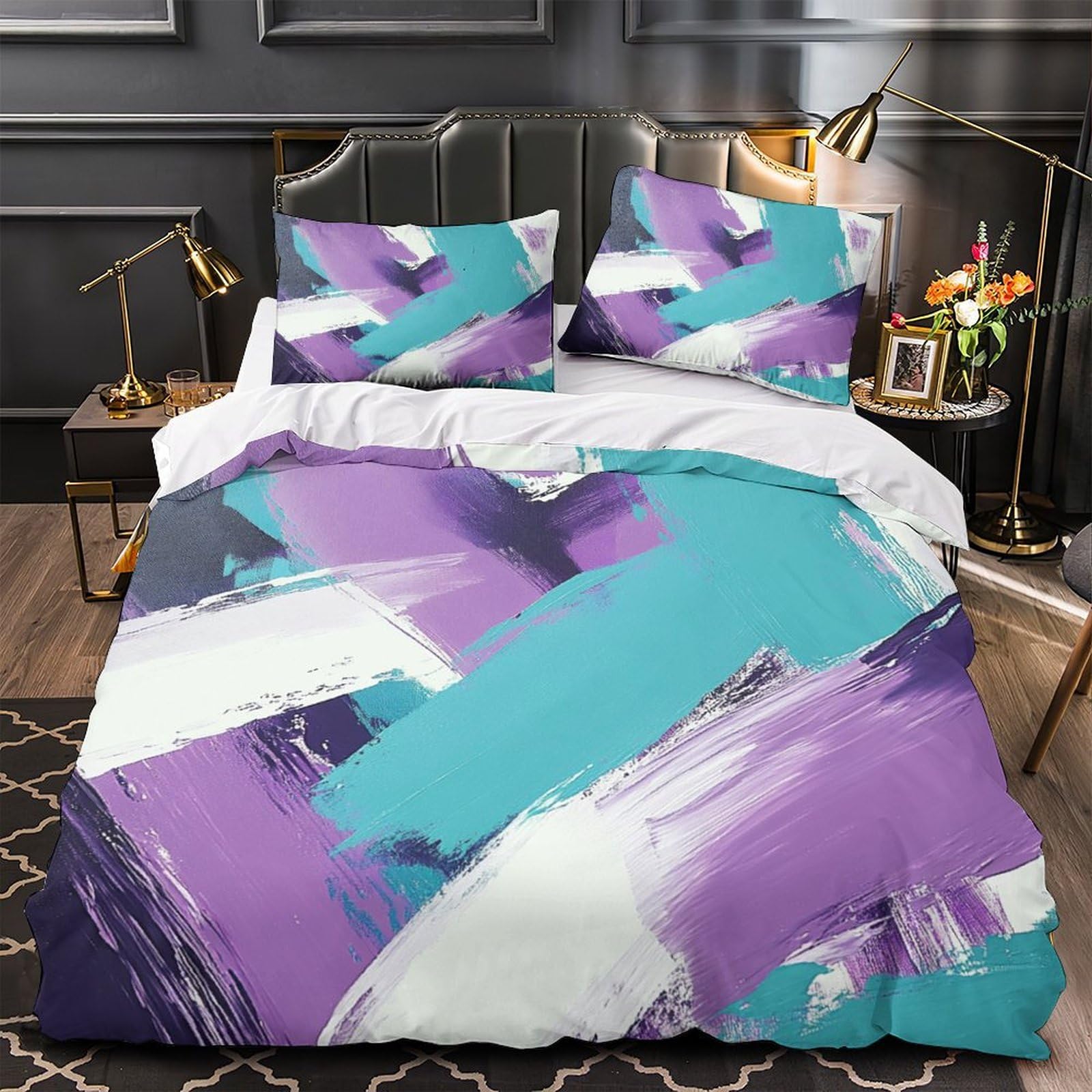 Housse de couette abstraite 3D de qualité supérieure parure de lit microfibre haut de gamme
