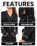 NY Threads Robe de femme Soft Knit Waffle Peignoir Léger Longueur genou Vêtements de salon