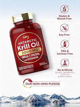 Carlyle Antarctic Krill Oil 2000mg | 120 Softgels | Maximum Strength