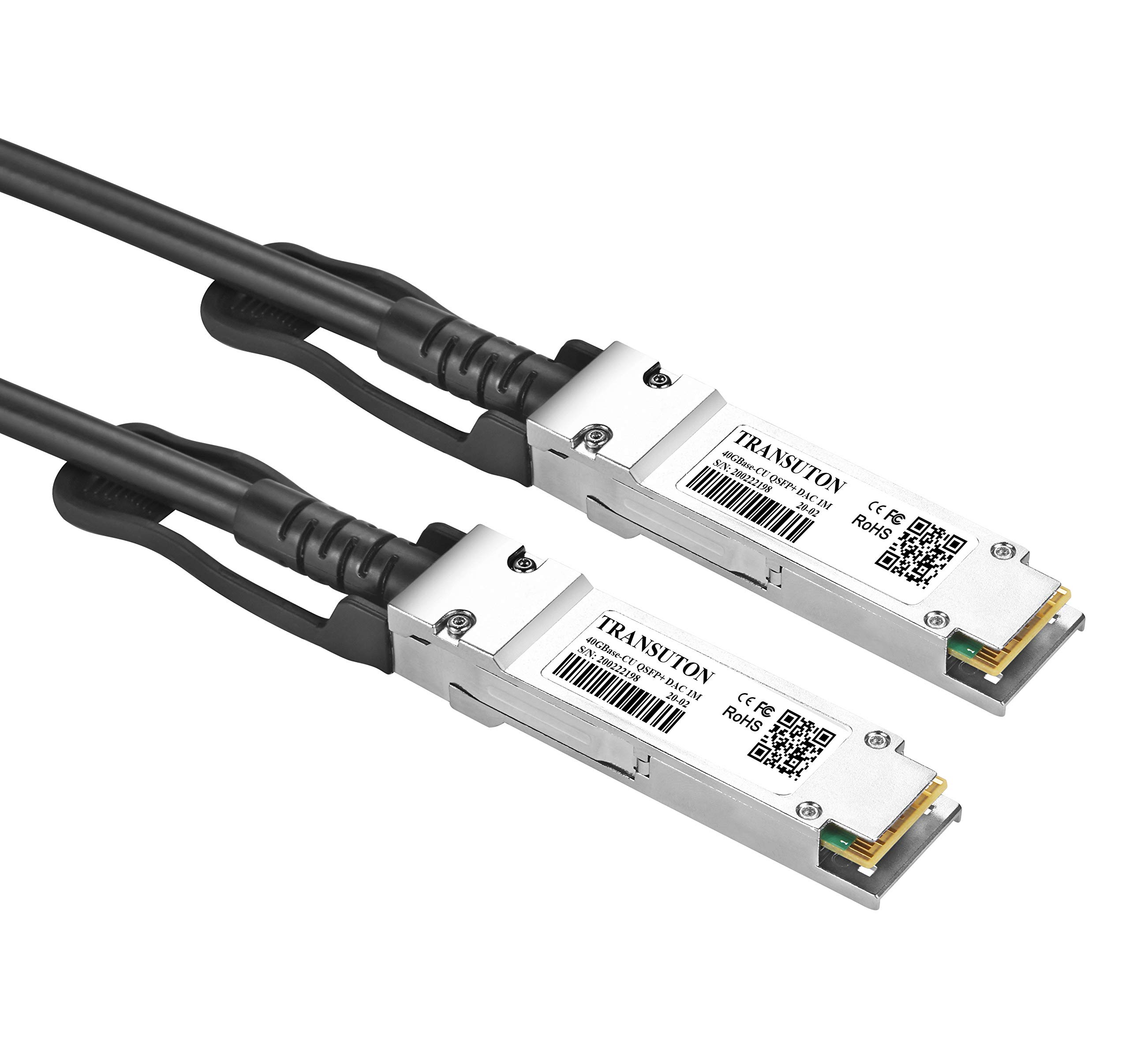 Kabel DAC 40G QSFP+ | 40GBASE-CR4 Twinax pasywny bezpośredni kabel miedziany QSFP+ do Dell Force10 CBL-QSFP-40GE-PASS-3M, QSFP+ do QSFP+, kabel Twinax, 3 metry (3 m)