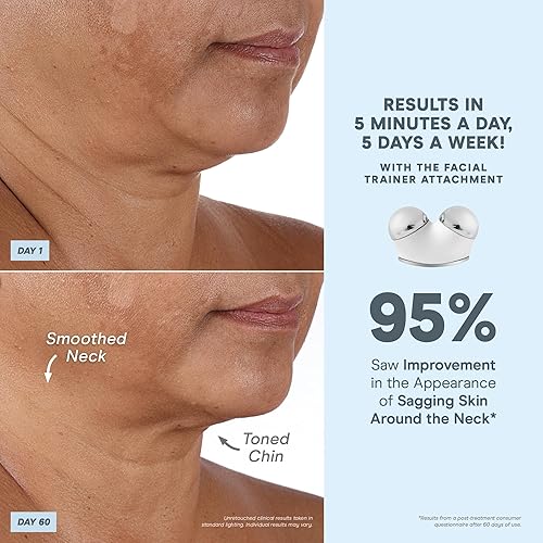 Miniatura 5 de NuFACE TRINITY+ Dispositivo facial de microcorriente, reductor de arrugas + accesorio eficaz para labios y ojos, dispositivo de tonificación facial