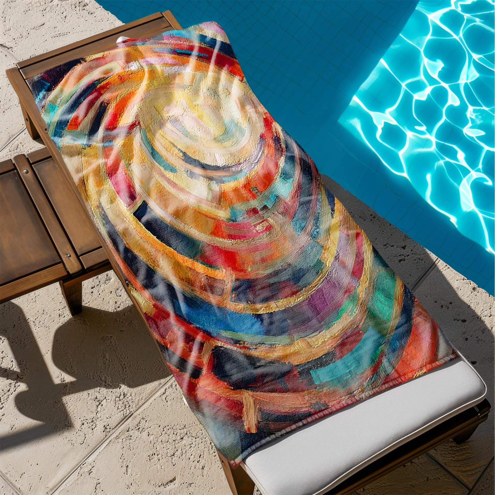 Genérico Toalla Playa 90X180 Amarillo Abstracto Grande Toallas de Playa Microfibra Ligera Secado Rápido Sin Arena para Mujer Hombre Viajes Vacaciones Natación Camping