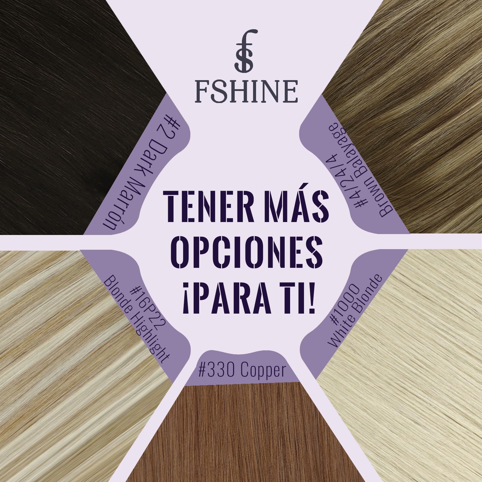 Fshine Extensiones Clip Pelo Natural 14 Pulgadas 35CM 120g Remy Extensiones Marrón Oscuro Extensiones de Cabello Humano 7 Piezas Cabello Clip con Extensiones de Pelo Natural Color 2