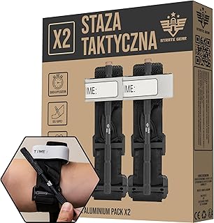 Profesjonalny Zestaw 2x Strate Gear Taktyczny Opaska Uciskowa Tourniquet - Ratownictwo Medyczne, Pierwsza Pomoc, Wojskowy Standard