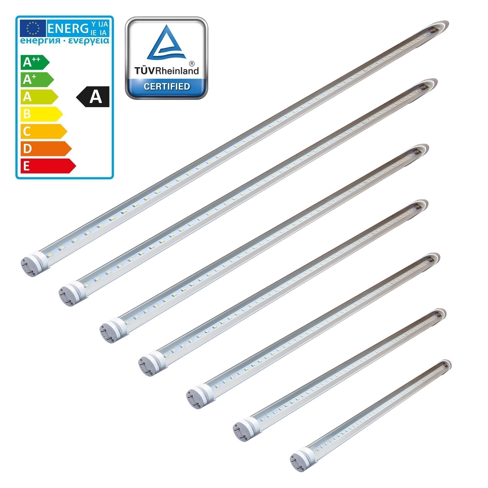 Tubo a LED G13, 18 W, warmweiß, 120 x 26 x 26 cm, 7 unità