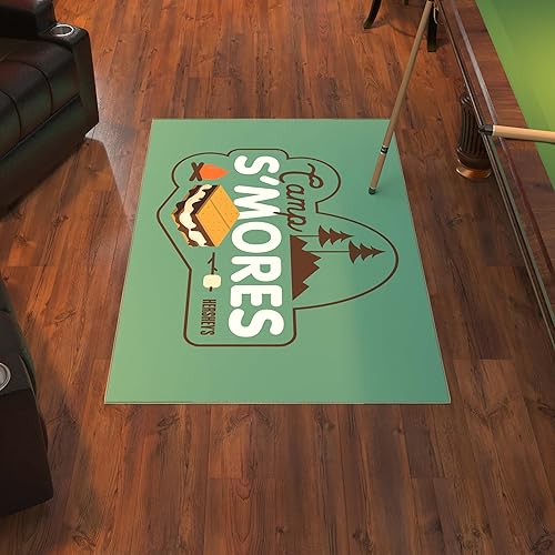 Ottomanson Hershey Smores - Alfombras antideslizantes con diseño de logotipo y parte trasera de goma, 3 x 5 pies, lavables a máquina, alfombras para