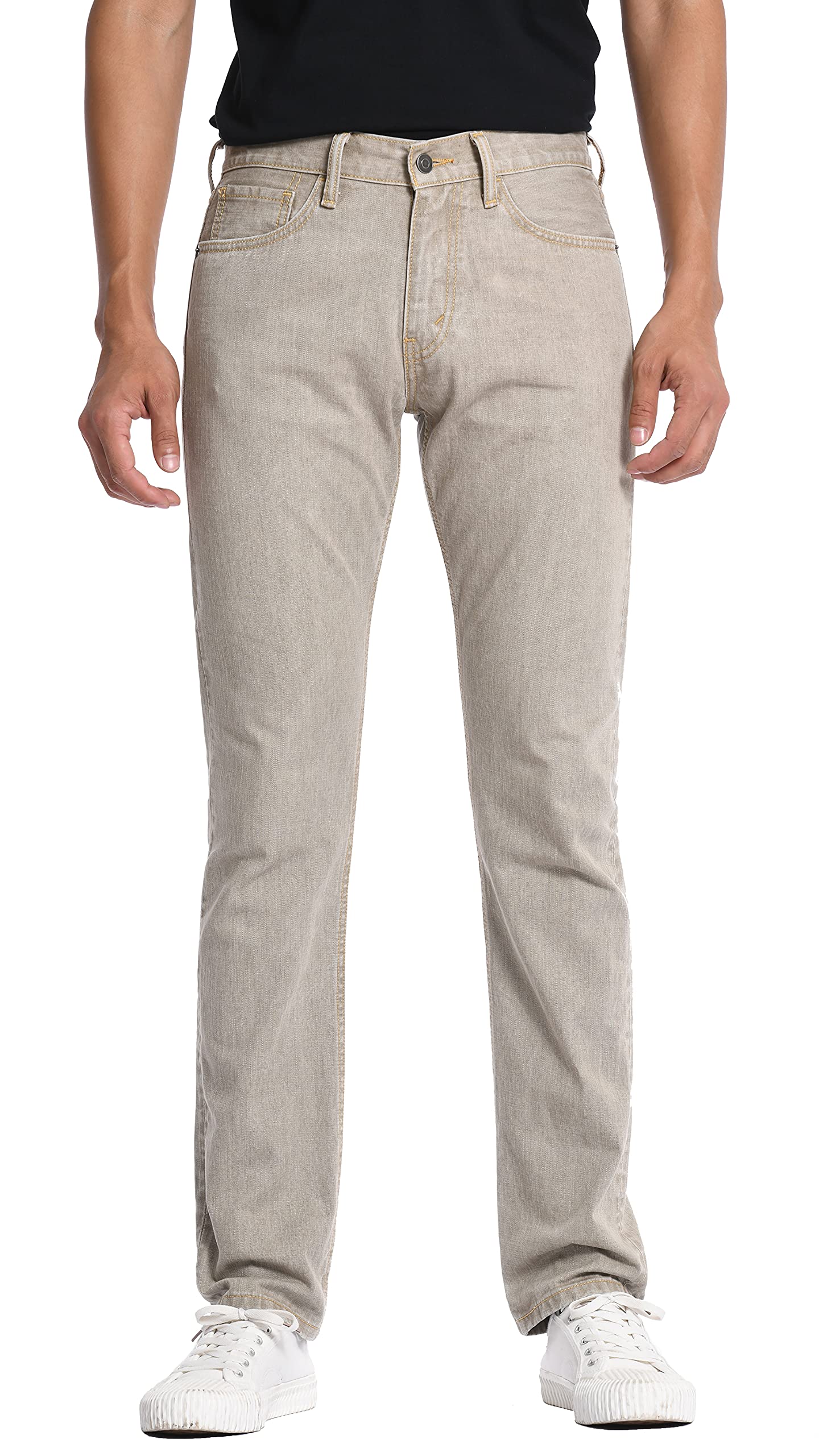 ERSDGGMen's Slim-Fit Denim Jean, Comfort Cotton 5-Pocket Jeans Pants