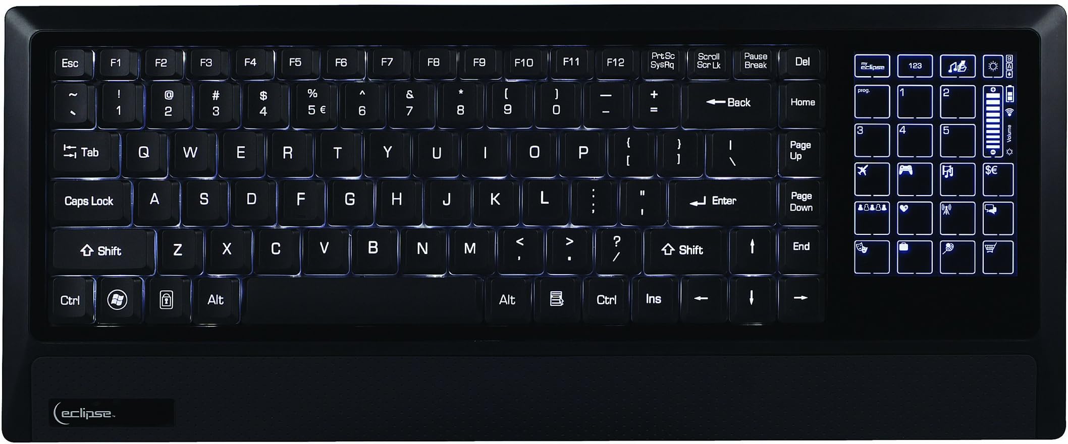 Saitek Eclipse Backlit Illuminated Keyboard and Multifunction Prgrammable Number Pad
