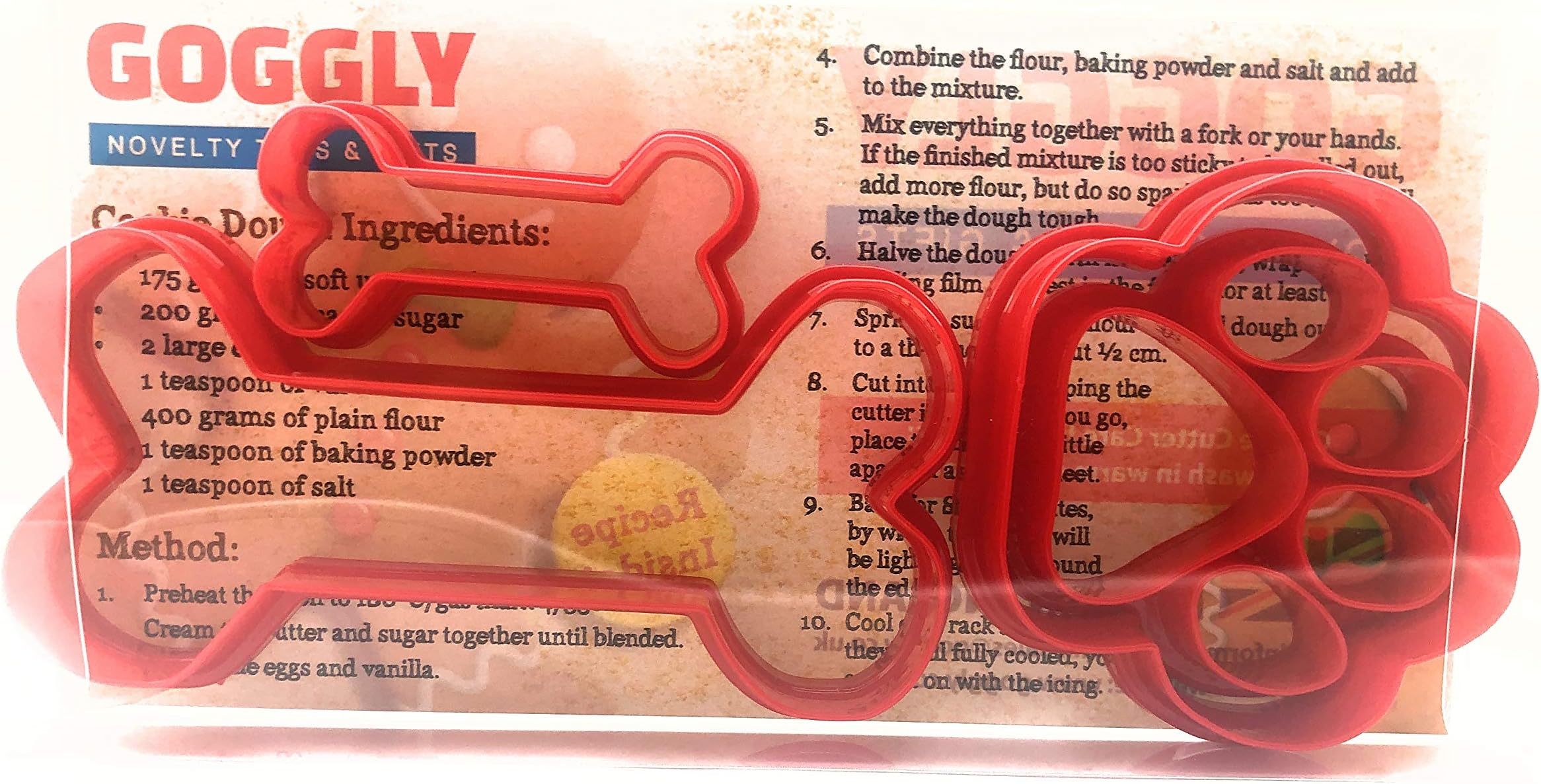 Dog Bone and Dog Paw Cookie Cutter Set of 4, Biscuit, Pastry, Fondant Clay Cutter