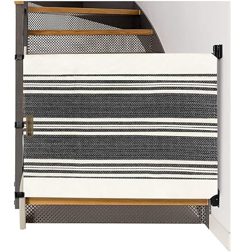 The Stair Barrier Baby and Pet Gate Barandilla a la pared Puerta de bebé - Puertas de seguridad para niños o perros - Puerta de bebé de tela para