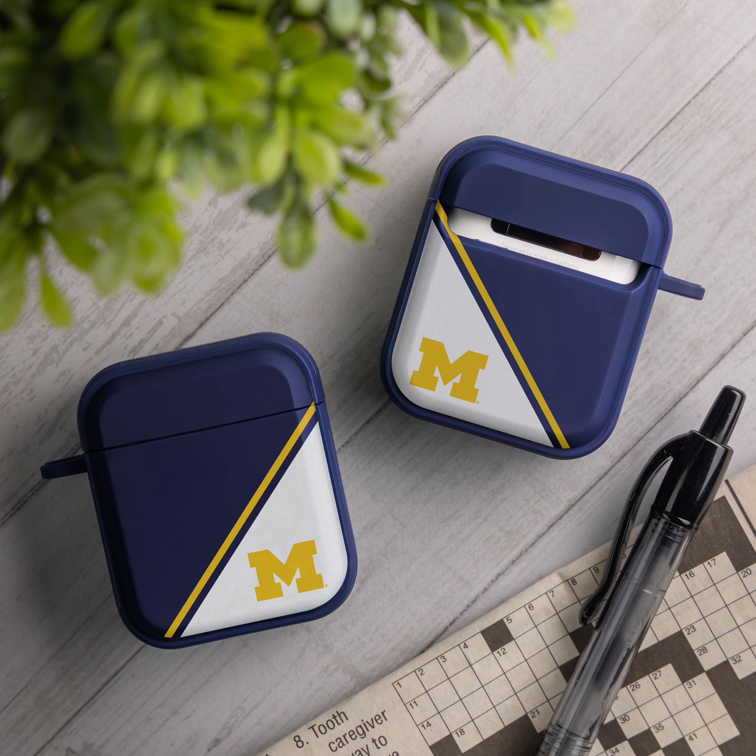 Affinity Bands Michigan Wolverines Champion Series HDX Case Cover Compatible with Apple AirPods Generations 1 & 2
