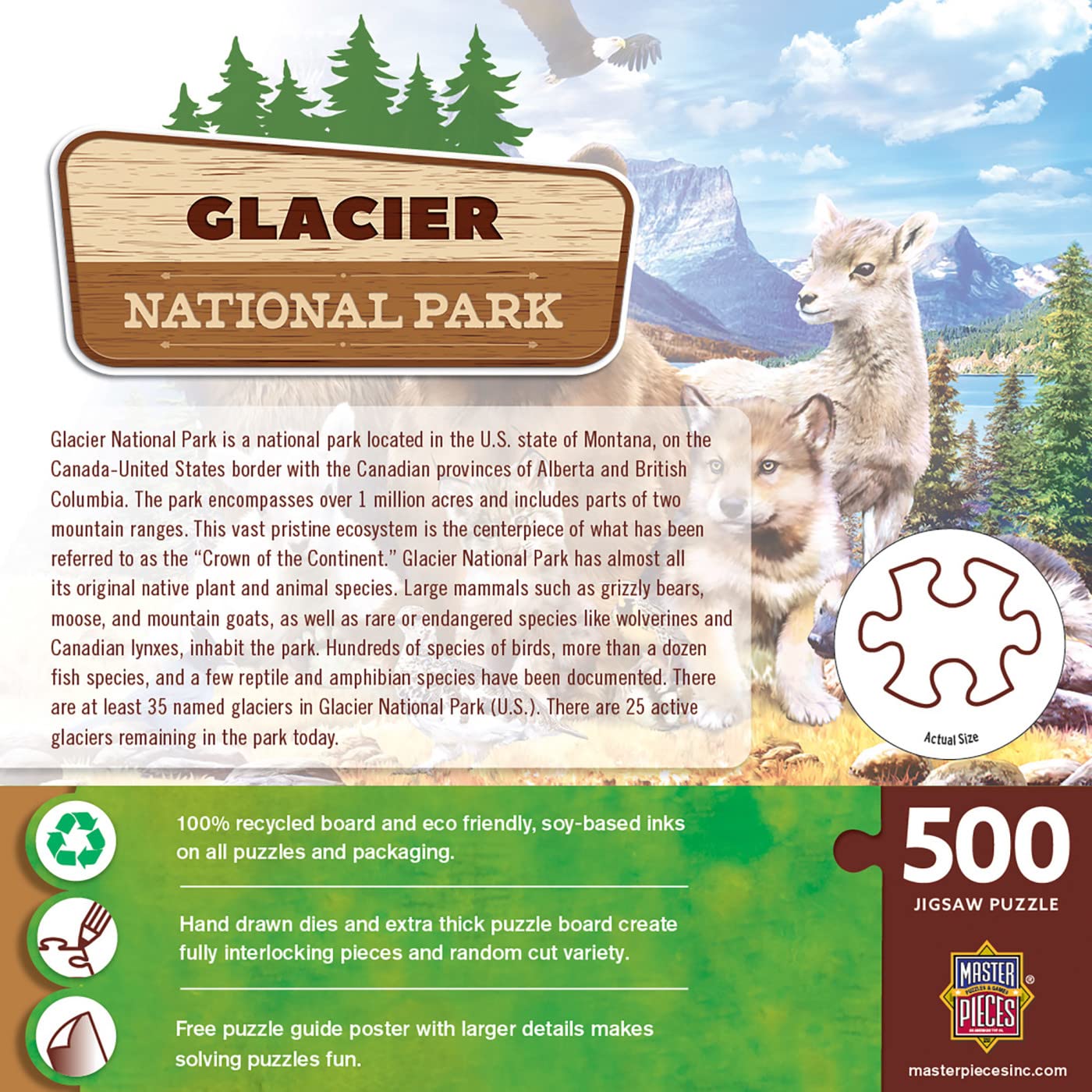 MasterPieces 500 Pieces Jigsaw Puzzle for Adults, Family, Or Youth - Glacier National Park - 15"x21" - Image 3