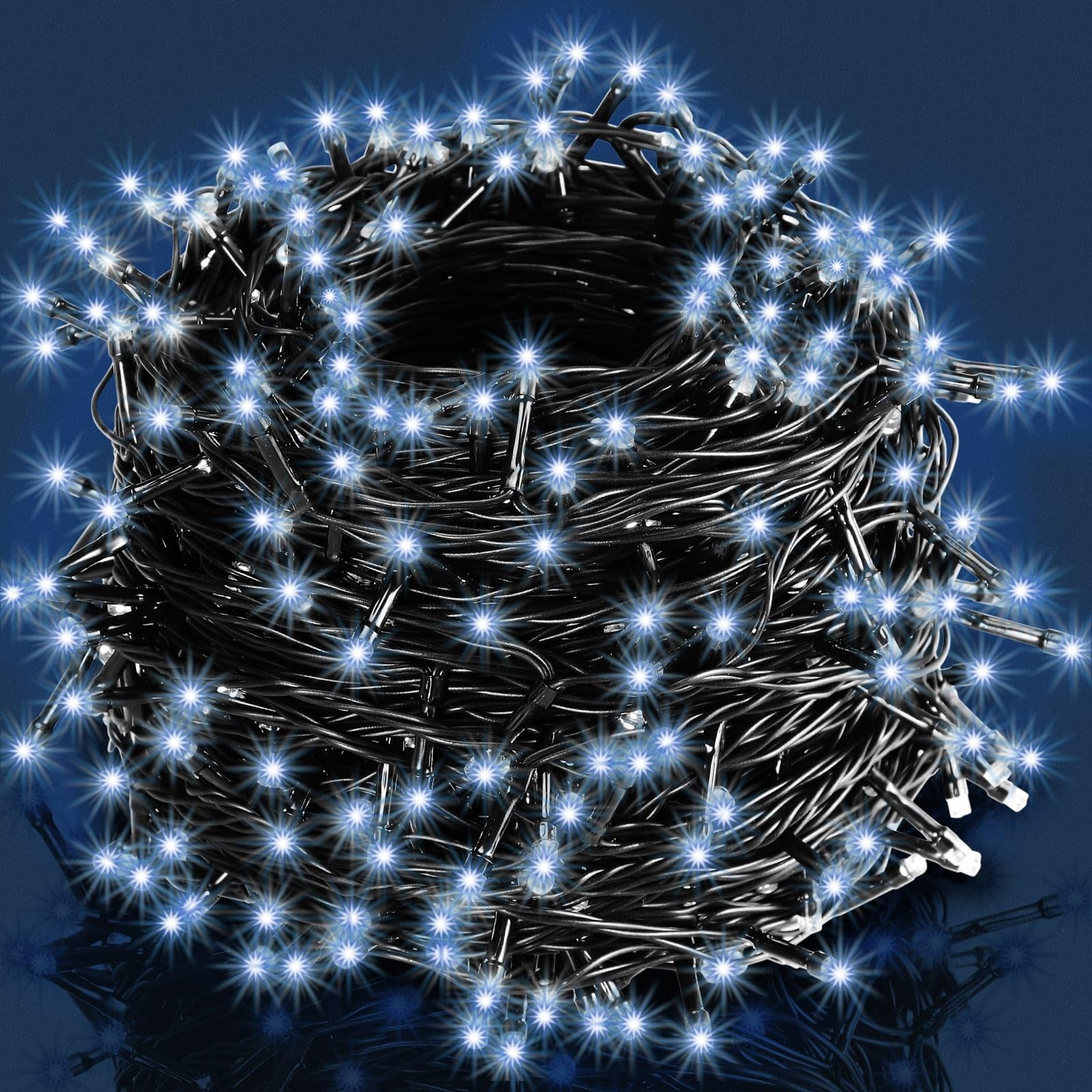 Deuba® Guirlande lumineuse 160 LED Bleu décoration de Noël à piles avec minuteur 8 fonctions extérieur d'éclairage Intérieur