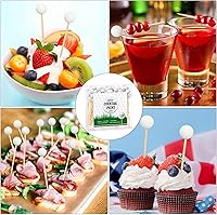 Vista 5 de Aodaer 120 palillos de cóctel de golf, palillos de dientes con temática de golf de 4.72 pulgadas para aperitivos, sándwich de frutas desechables