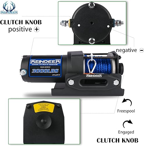 Miniatura 14 de REINDEER Nuevo cabrestante de 12 V, capacidad de carga de 4500 libras, kit de cabrestante eléctrico, cuerda sintética con Hawse Fairlead impermeable
