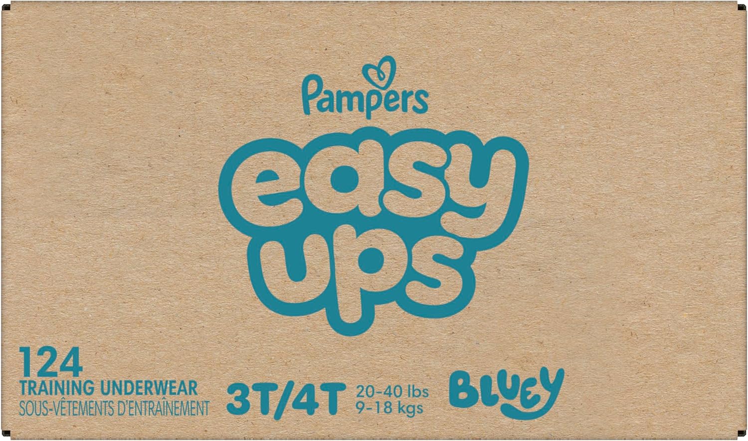 Pampers Training Pants - Easy Ups Boys & Girls Bluey - Size 3T-4T, 124 Count, Children's Potty Underwear (Packaging May Vary) - Image 16