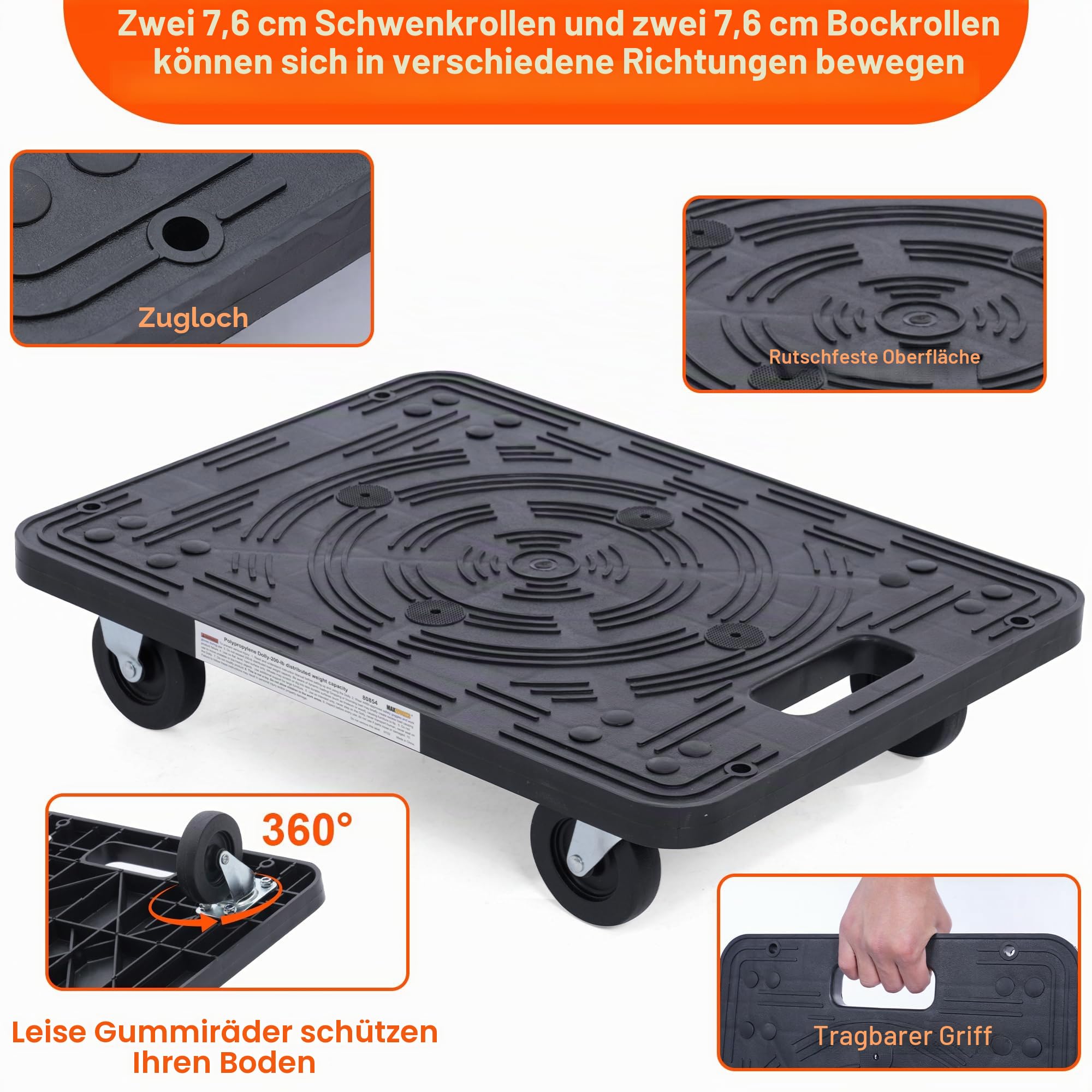MaxWorks 80854 Polypropylen-Puppe, 90 kg Kapazität