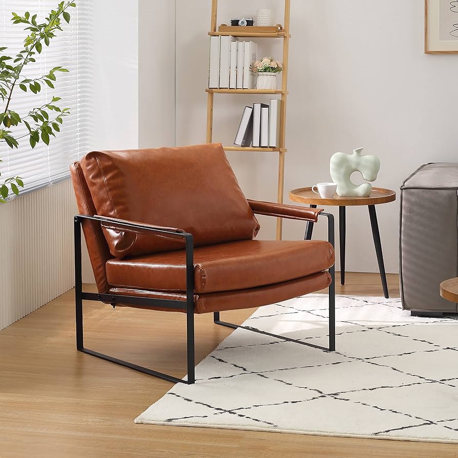 北欧 チェア イス ソファ レザー ヴィンテージ 1人掛けソファ - 通販