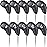 Craftsman Golf Magnetic Closure Black Leather Iron Headcover Covers Set 10pcs with No. on Both Sides for Left and Right Golfer