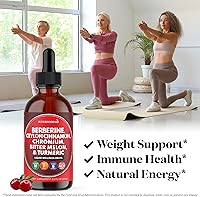 Vista 3 de Berberina con suplemento de canela de Ceilán gotas líquidas + extracto de melón amargo, glucomanano, gimnasia, cromo, cúrcuma, panax ginseng