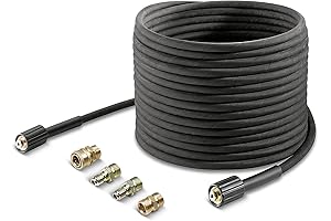 Karcher 50' High Pressure Extension Hose for Pressure Washers - 4 Connectors...