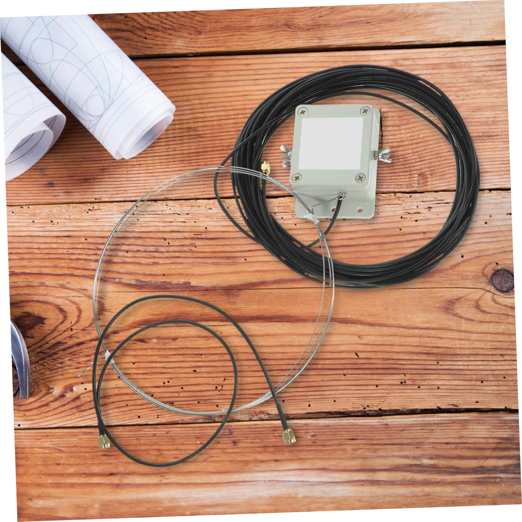 Housoutil Antenne Motif de 8 Interférences Active Mla-30 à Ondes Moyennes en Plastique pour Balcon et Toit