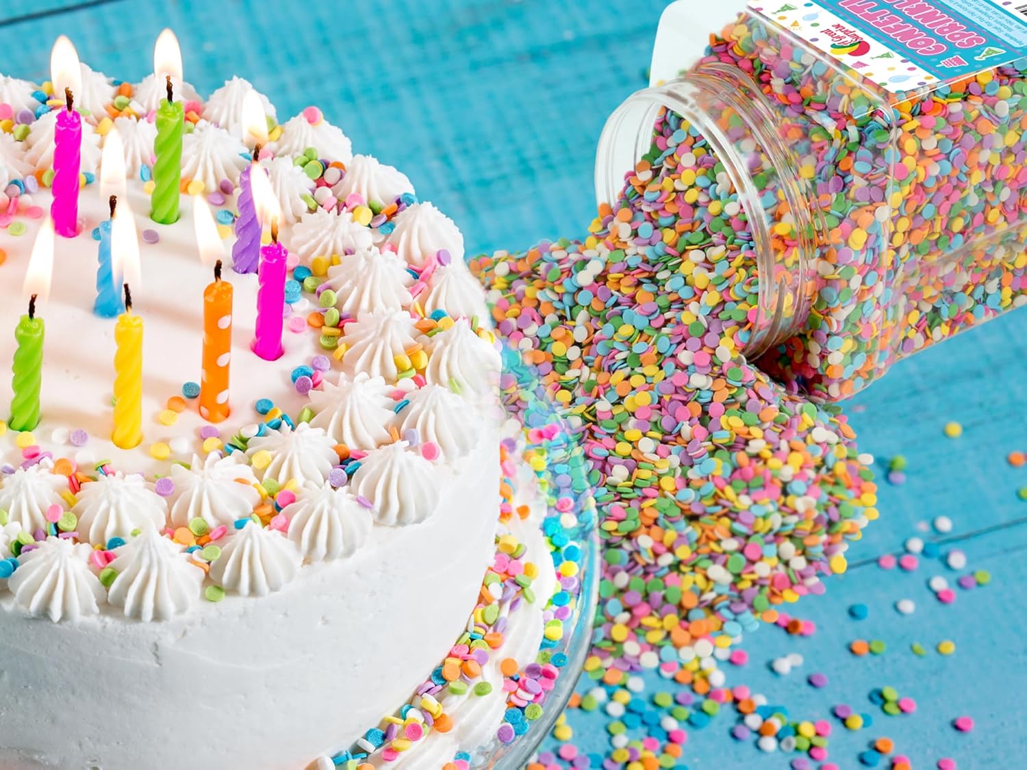 A Great Surprise Easter Sprinkles – 1.7 lb Bulk Pastel Confetti Jimmies – Birthday Cake Sprinkles for Cookies, Cupcakes, Cakes, Ice Cream, Party Desserts & Celebrations