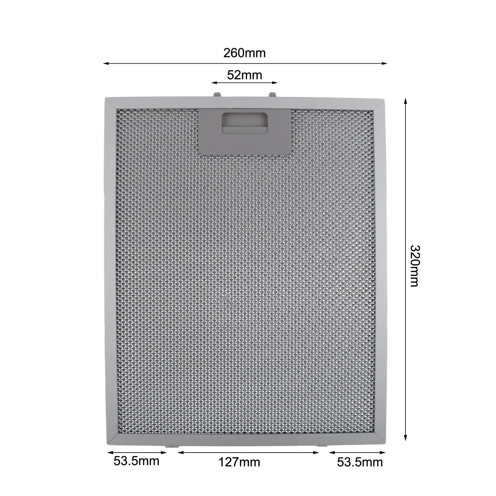 2 filtros for campana extractora de 320 x 260 mm, malla metálica aluminio, for ventilación y filtro grasa Filtro para campana