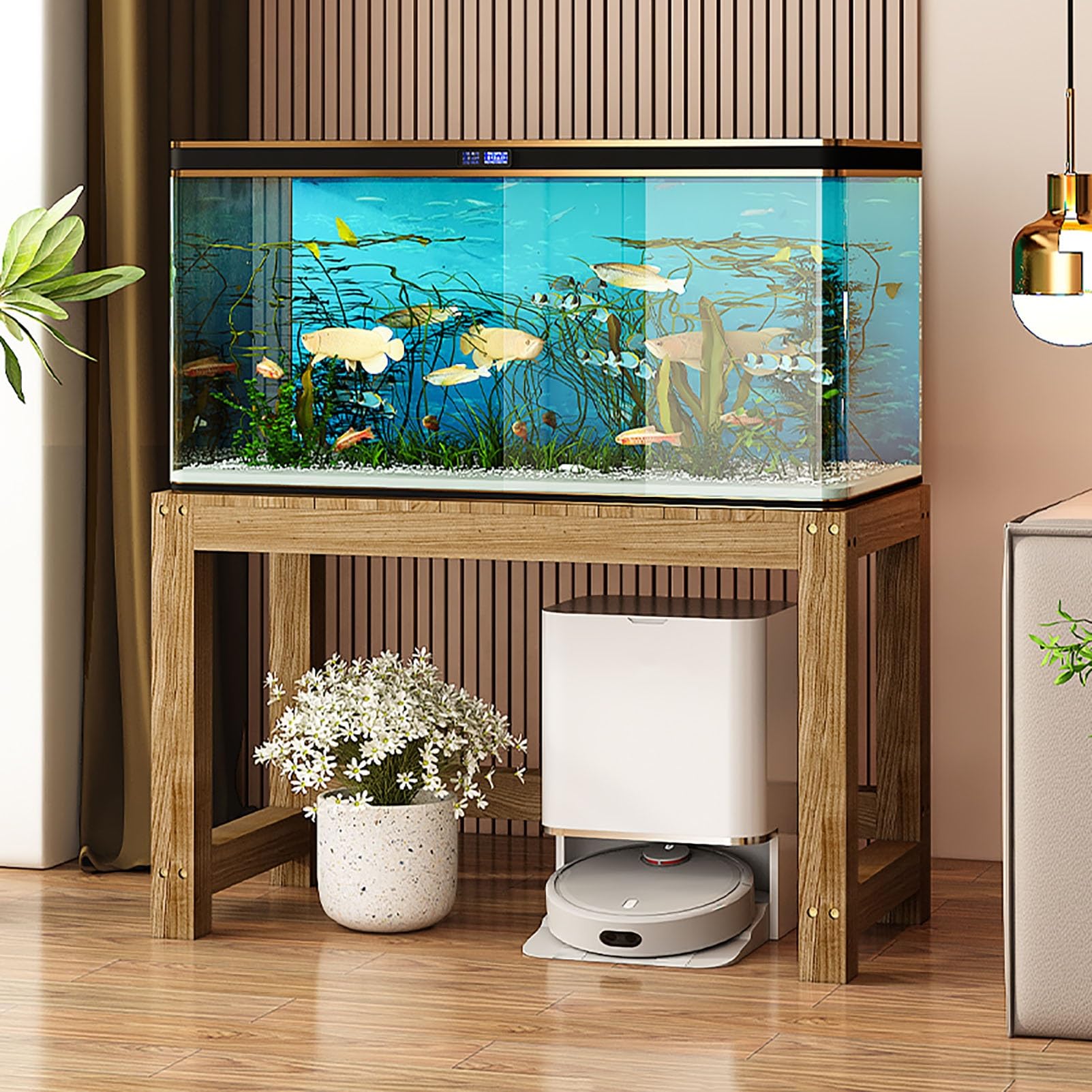 Holz-Aquarienständer für Reptilienterrarien, robuster Tisch für das Homeoffice, hohe Tragkraft(100x40x50cm)