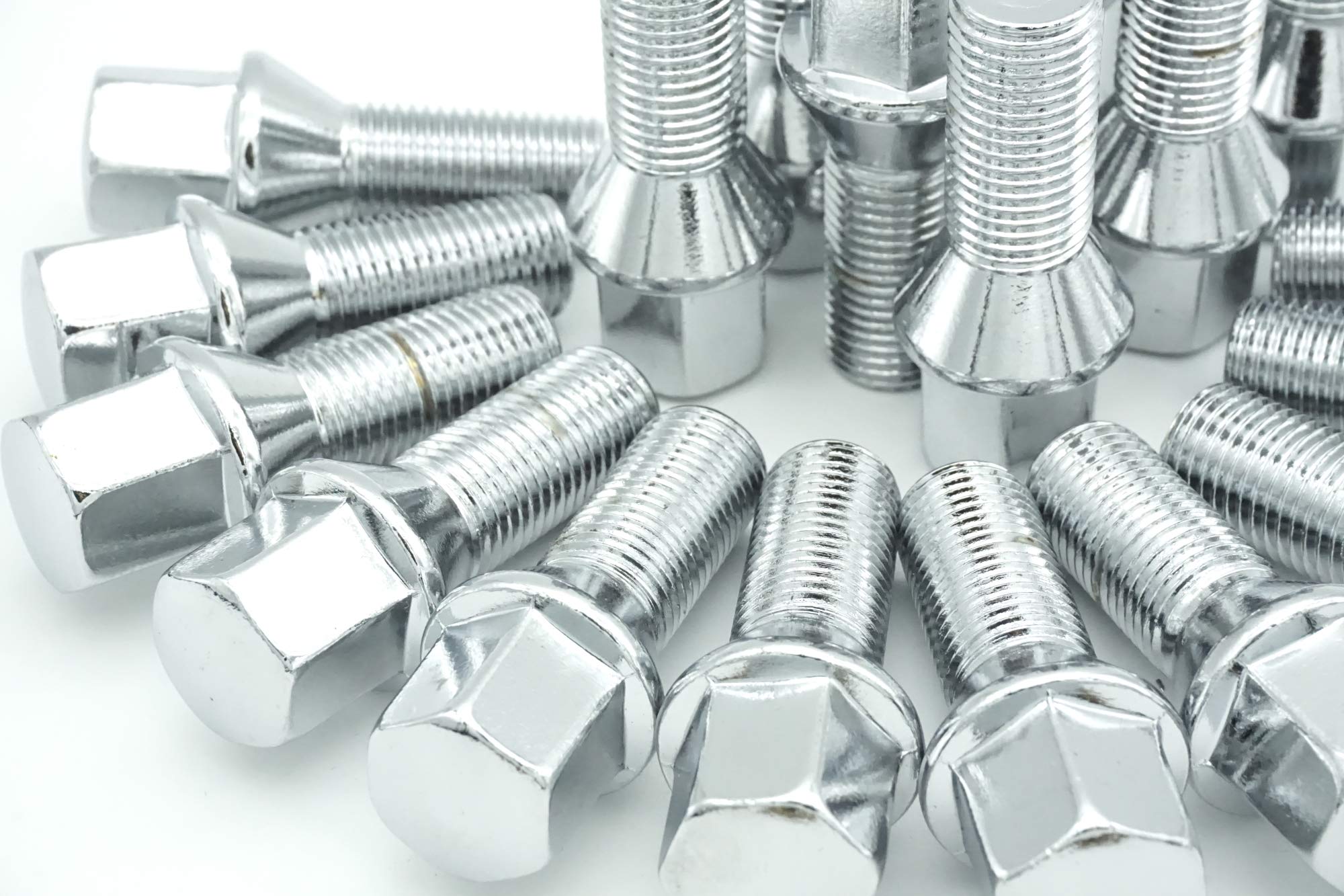 20 x chromowane śruby do kół M14 x 1,5 stożkowy 28 mm M14 1,5