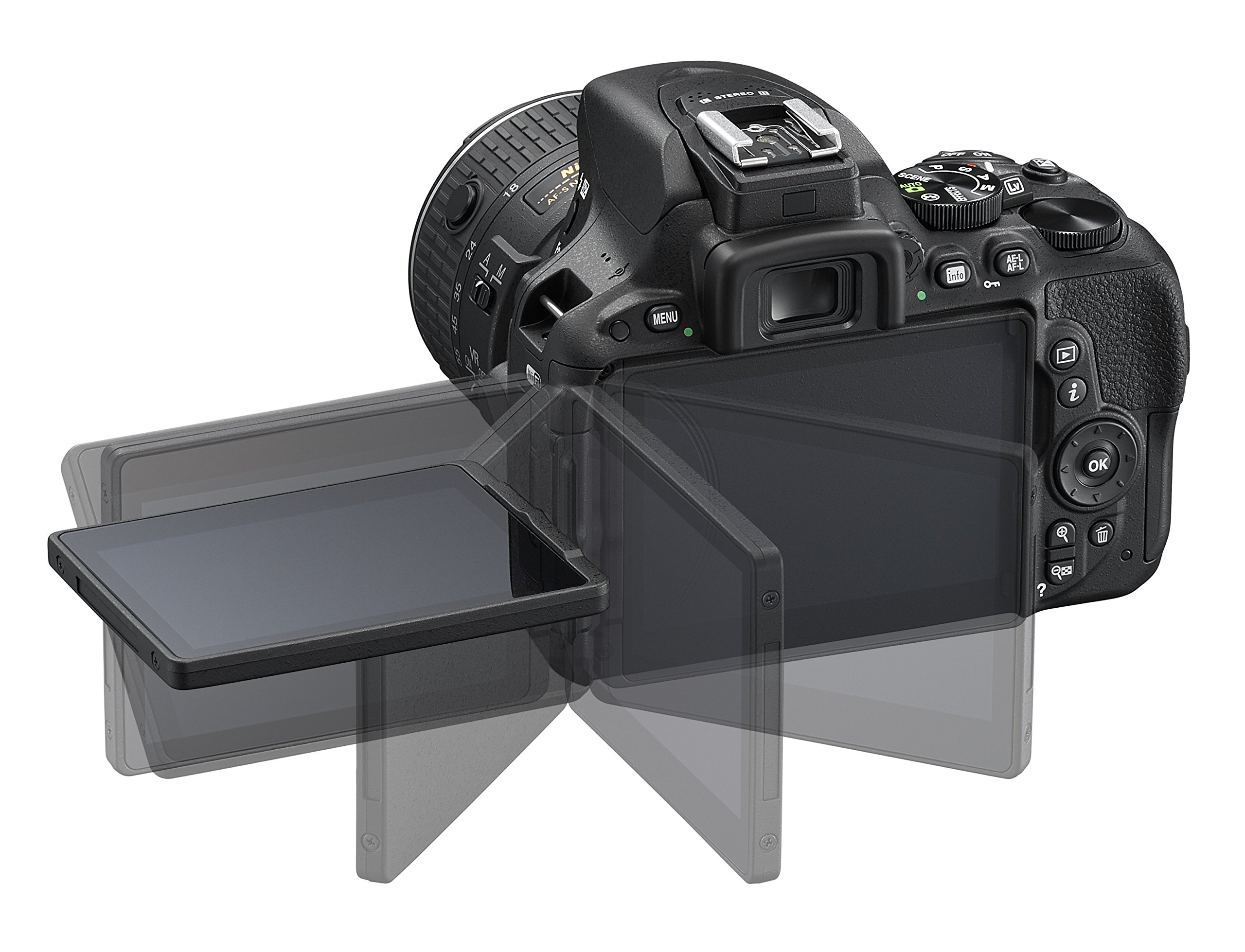 Nikon D5500 Appareil photo numérique Réflex 24 Mpix Kit Objectif AF-S 18-55 mm VR II Noir (Reconditionné)