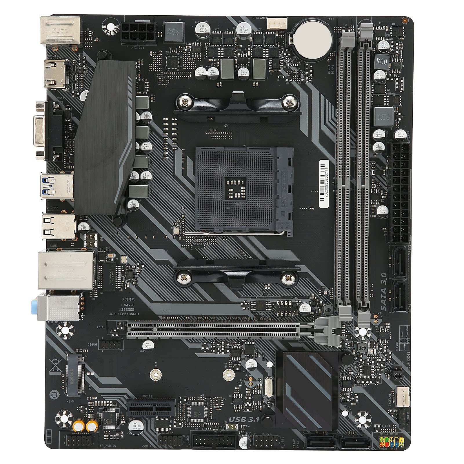 Bewinner Scheda Madre A520M Micro‑ATX, Memoria DDR4 a Doppio Canale Slot PCIE X16/PCIE 1X, Scheda Madre per Laptop VGA USB2.0/3.0 M.2