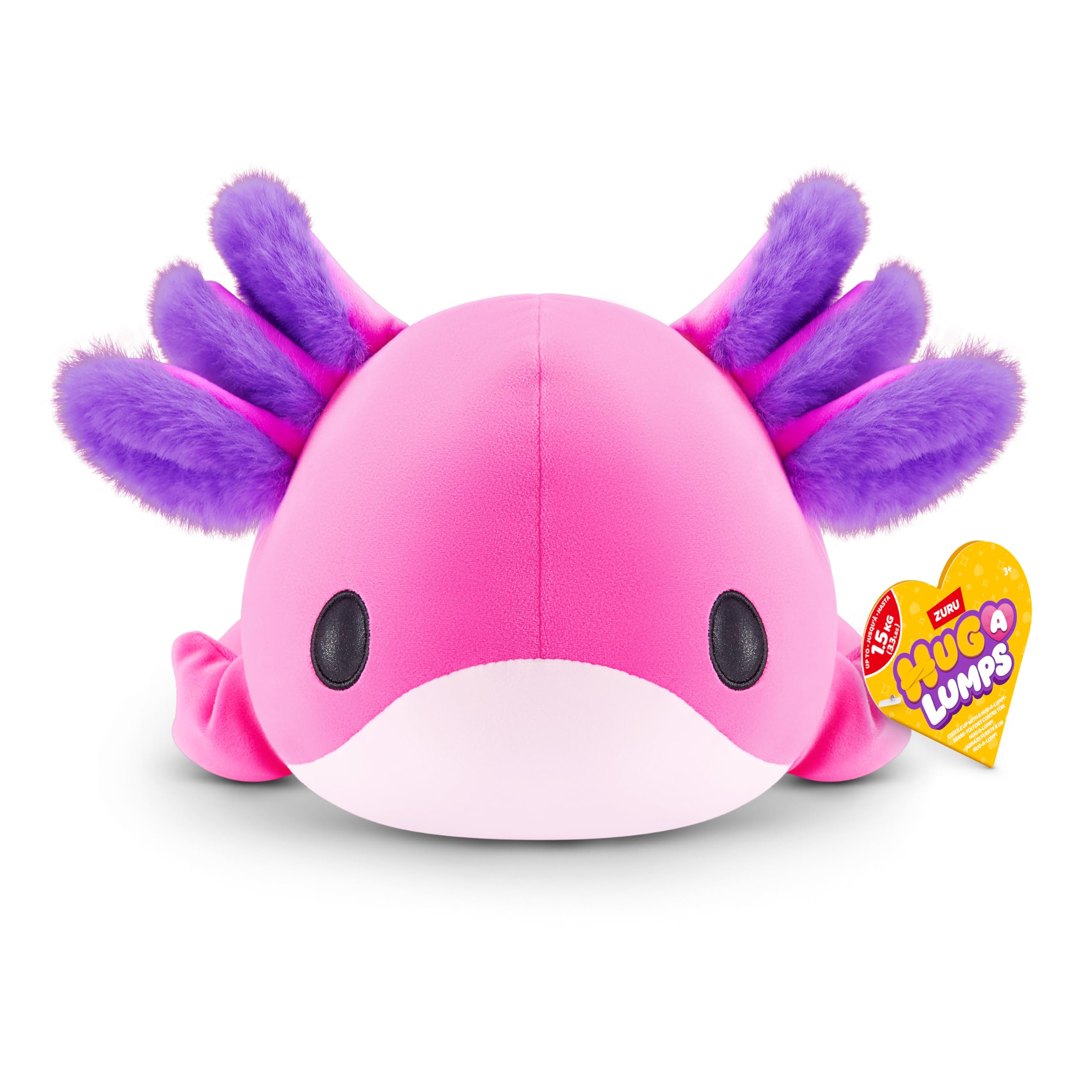 Hug-A-Lumps Axolotl (Medium) Ally by ZURU, Cuddly Squishy Weighted Plush