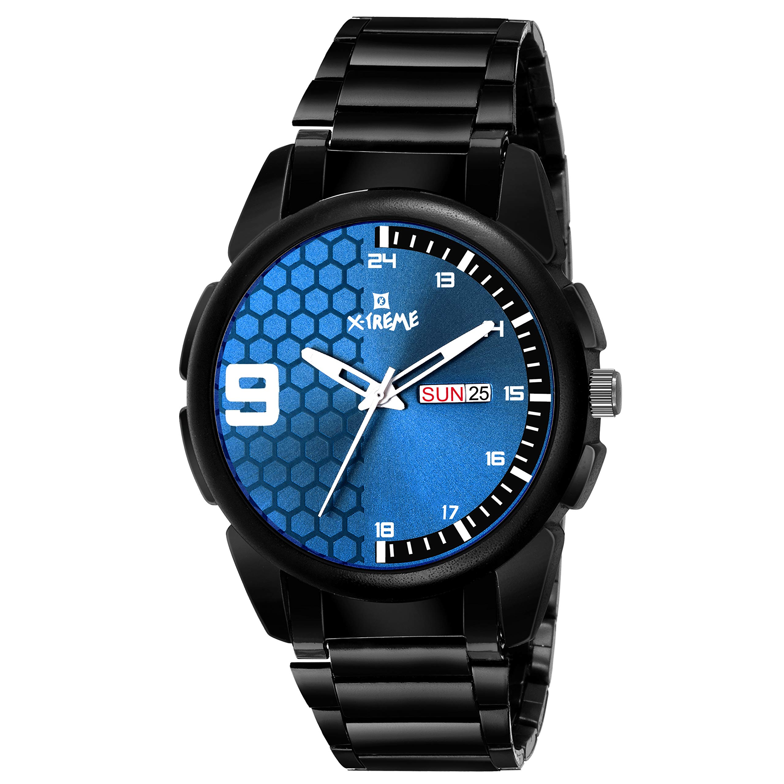 Xtreme Round Blue Dial Day & Date Watch for Men (XM-GR044-BLB)