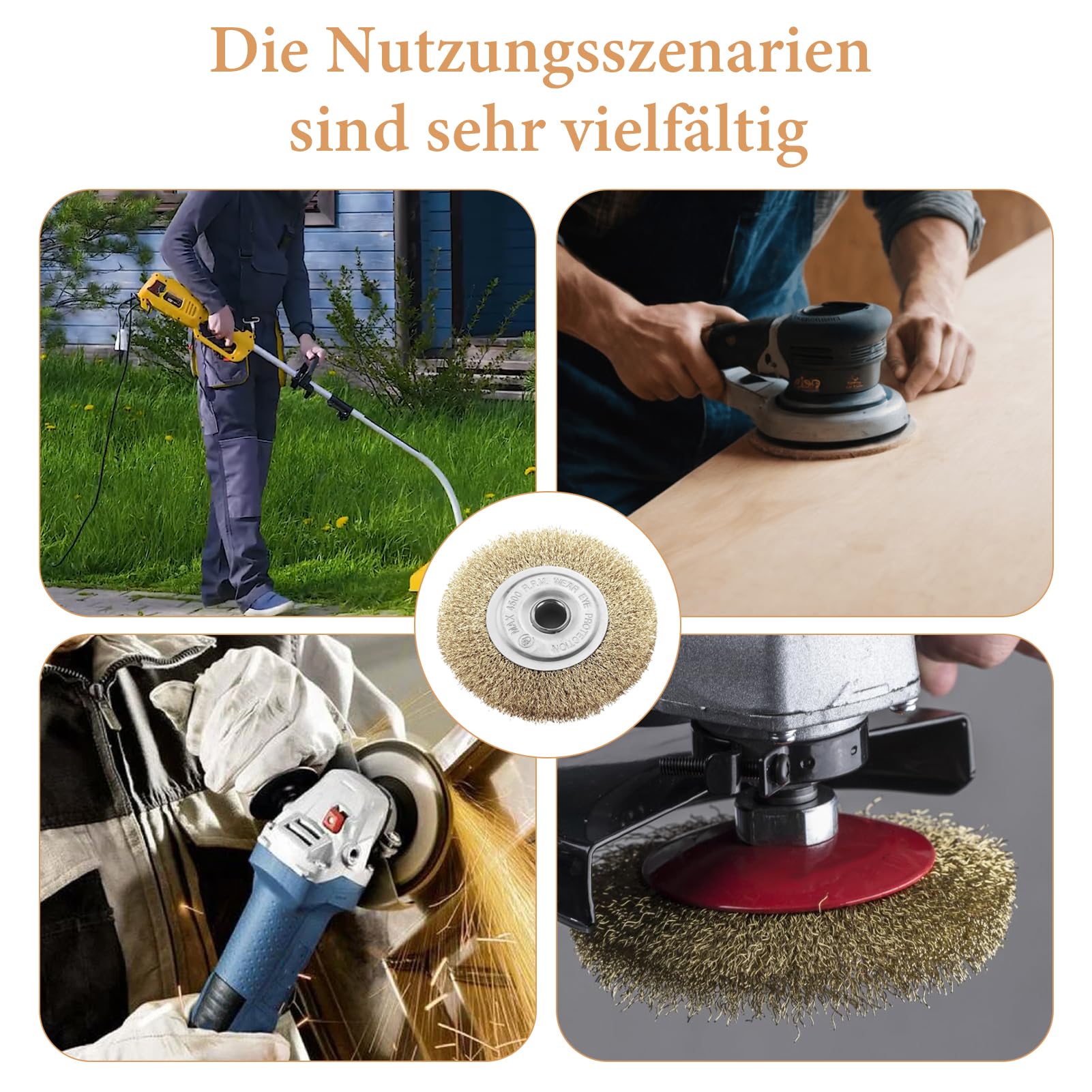 2 szczotki do fug z drutu stalowego, 115 x 16 x 2 mm, szczotki do fug, metalowe szczotki z drutu stalowego, wymienna szczotka do fug ze stalową szczotką drucianą do elektrycznego czyszczenia fug, 2