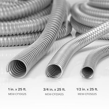 Maxxima 1/2 in. x 25 ft. Galvanized Steel Flexible Conduit