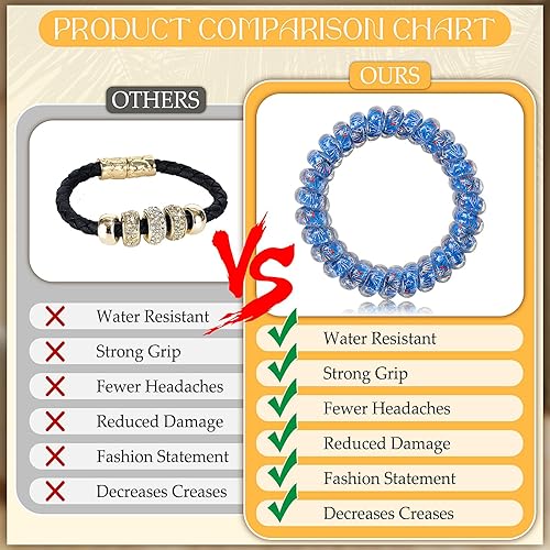 Miniatura 5 de Paquete de 20 lazos para el cabello en espiral, bandas impermeables para el cabello, accesorios para mujeres y niñas, cable de teléfono, soportes