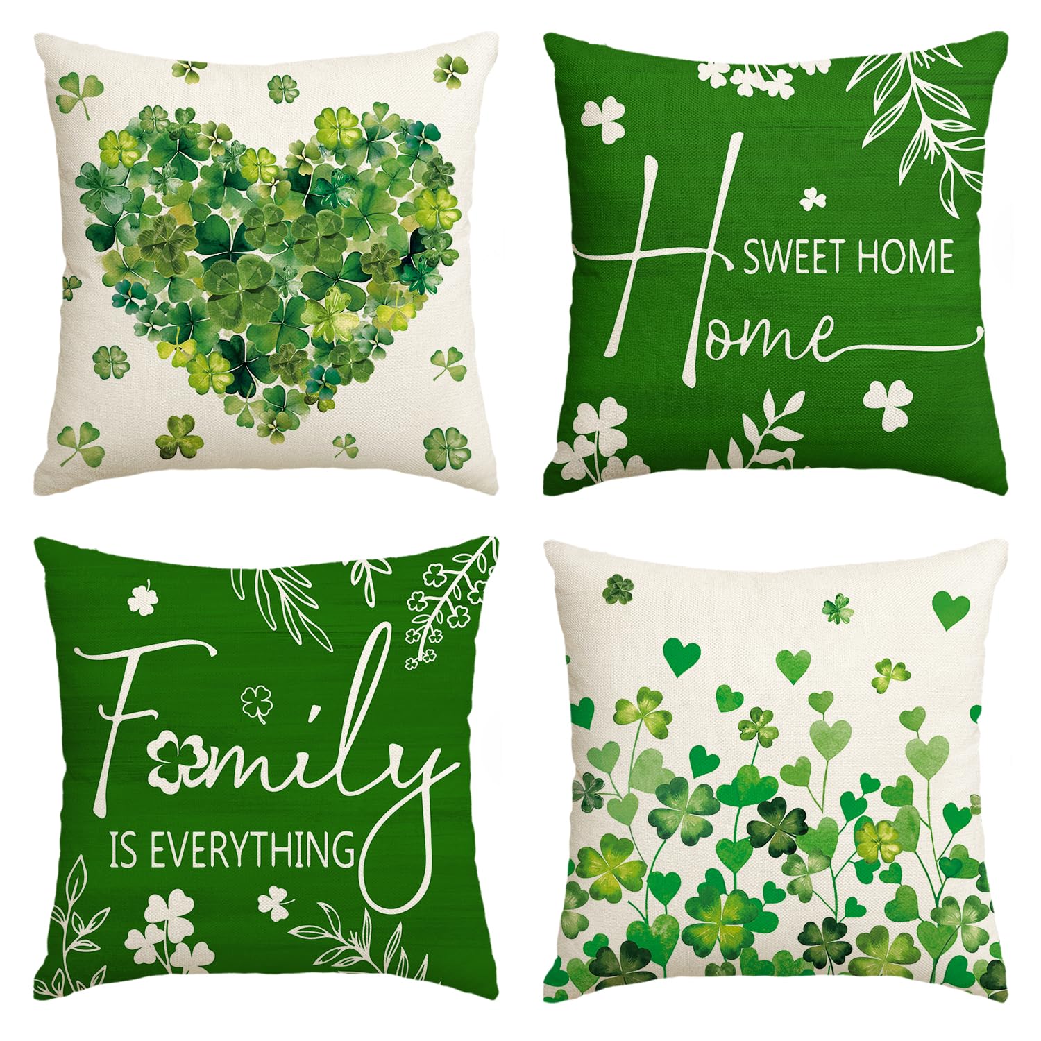 Housses de coussin trèfles 45x45 cm pour protéger et embellir vos vieux canapés