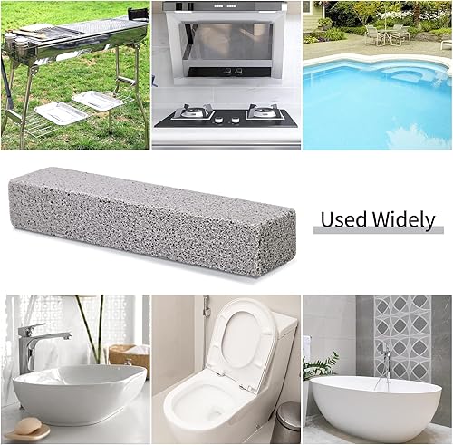 Miniatura 3 de HongWay Paquete de 10 piedras pómez para limpieza de inodoros, almohadilla de estropajo pómez para limpiar inodoros, bañeras, fregadero de cocina,