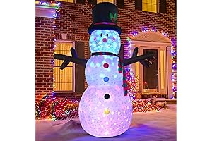 Dear House 8ft Inflatable Color-Changing LED Snowman