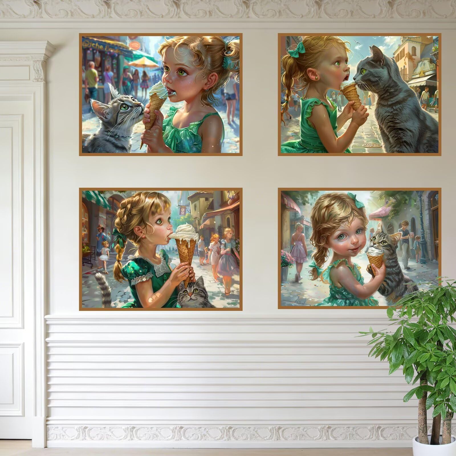 Malarstwo diamentowe dla kobiet 60 x 45 cm kwadratowy obraz diamentowy 4 sztuki 2026 nowy DIY 5D zestaw do malowania diamentami z akcesoriami, prezenty świąteczne, dekoracje świąteczne i noworoczne i