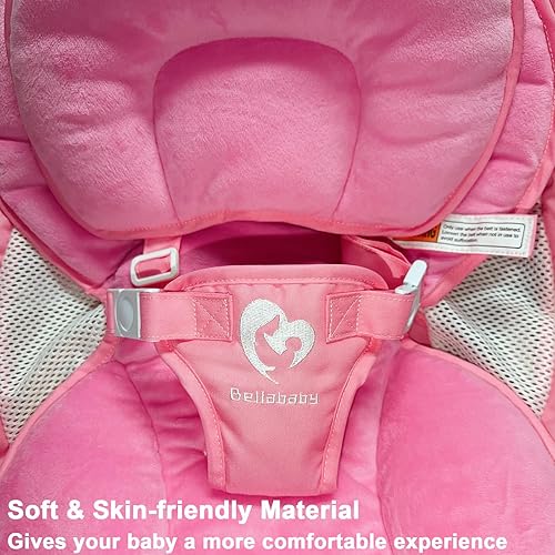 Miniatura 3 de Columpio de bebé con Bluetooth para bebés, compacto y portátil, color rosa, 3 posiciones de asiento, 5 velocidades de columpio, 10 música, control